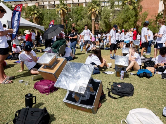 Participants at the 2023 Solar Oven Throw Down