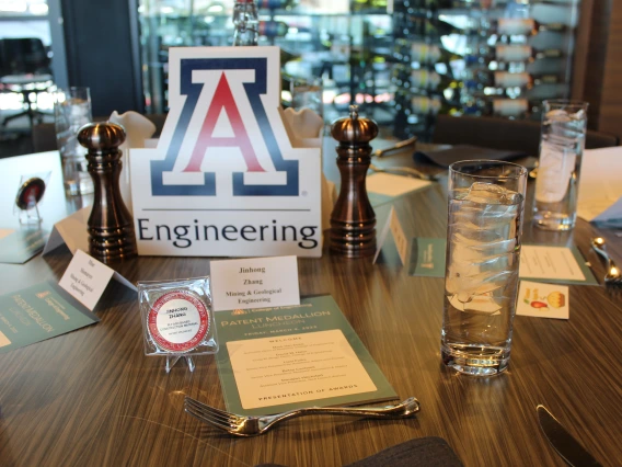 A place setting at the Patent Medallion Luncheon