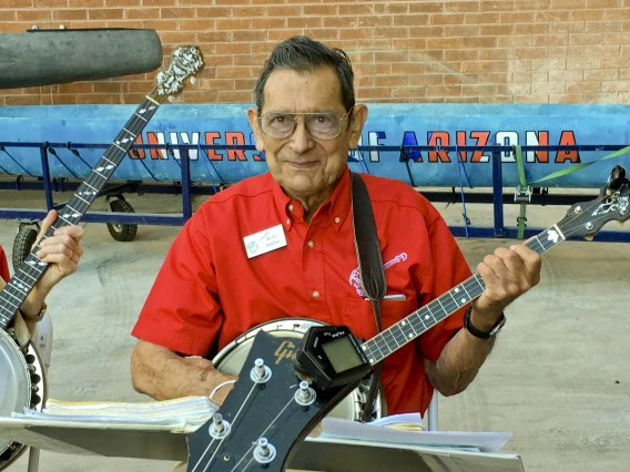 Rudy Jimenez on the banjo