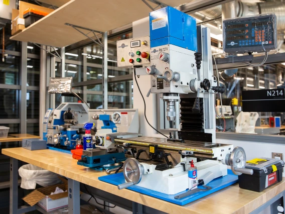 A milling machine in the new lab.