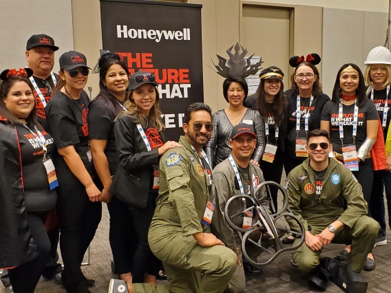 Garcia at a SHPE Convention with her Honeywell colleagues