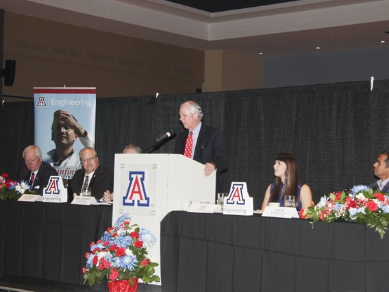 UA President Robert C. Robbins at the podium