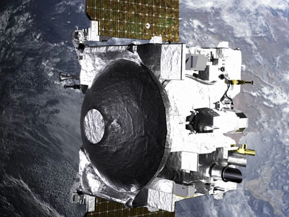 Rendering of a craft in space
