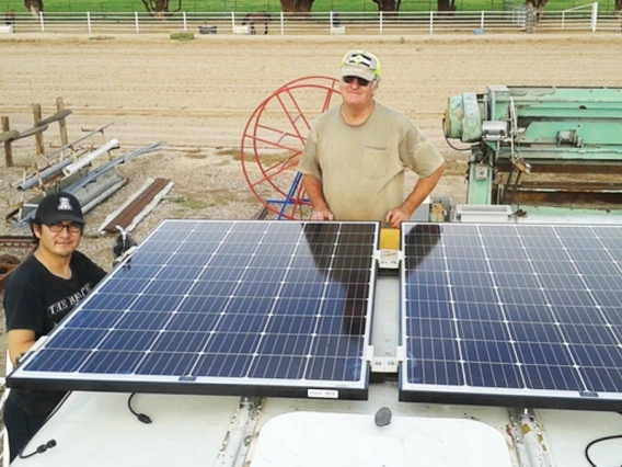 Solar-powered desalination bus