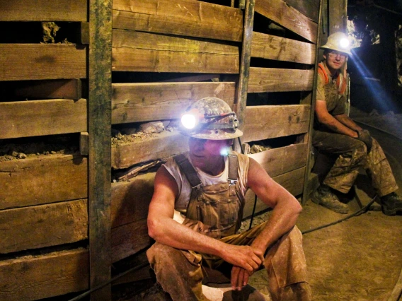 Mine workers