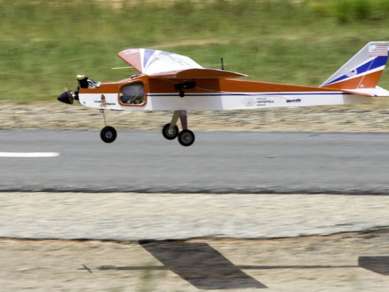 The UA plane, Wildcat 8, makes a smooth landing during IARC.
