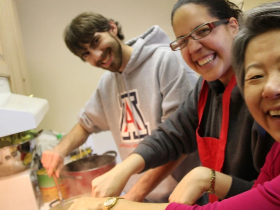 people in kitchen