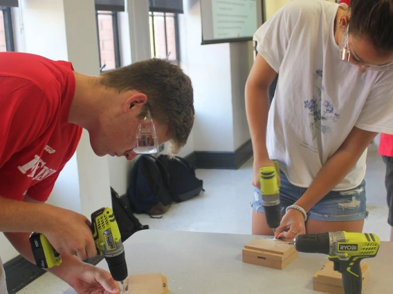 students working