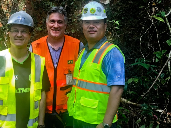 men standing in jungle