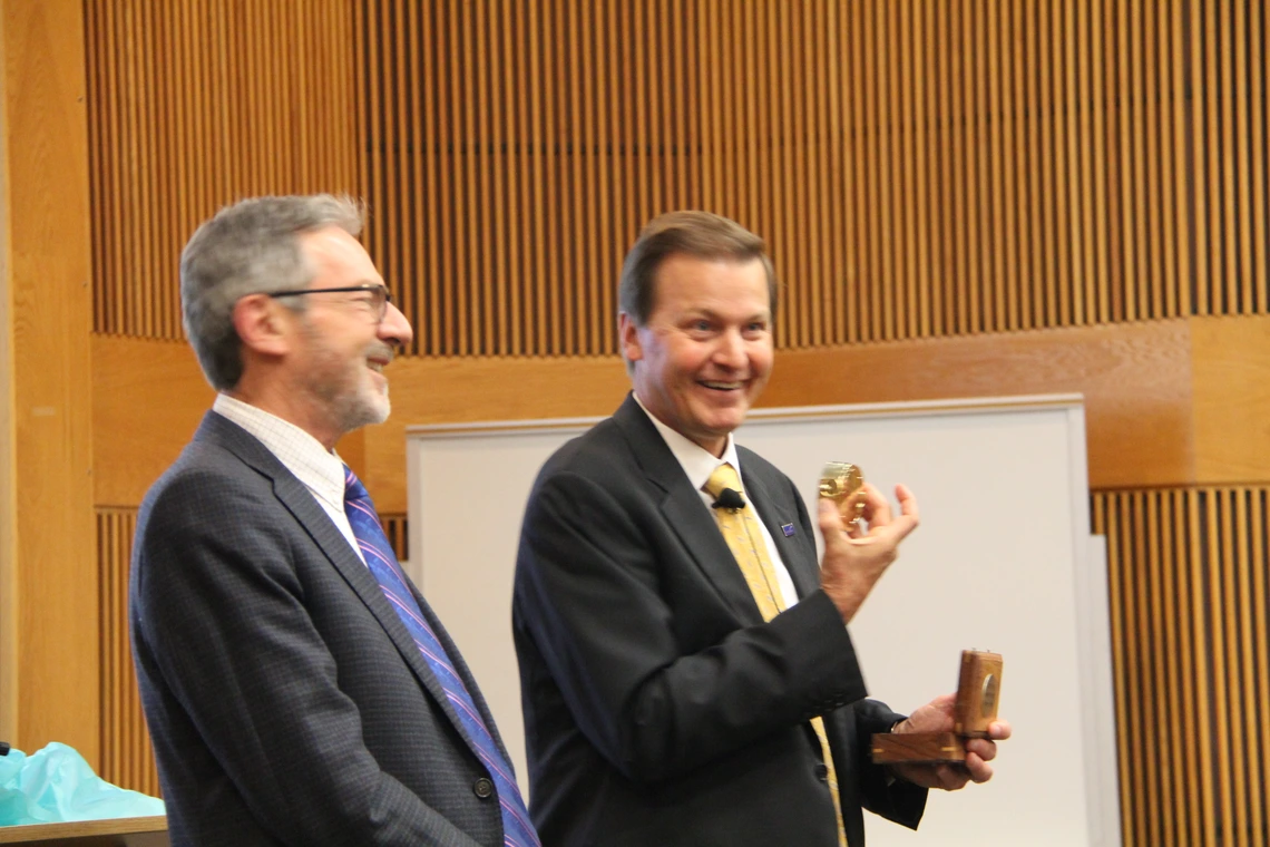 Lacy lecturer Gary Goldberg of Newmont Mining