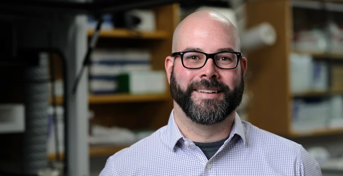 Adam Printz in his lab