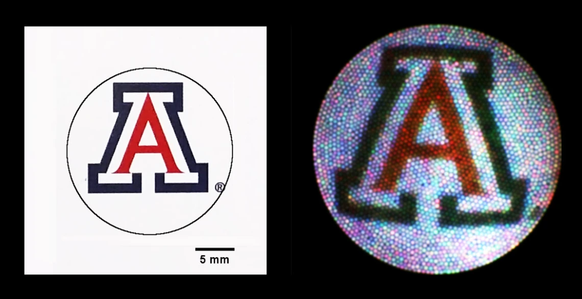 Graphic representation of falloposcope image resolution