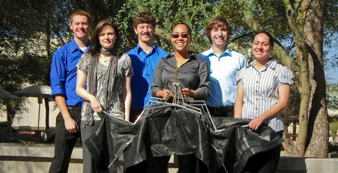 student team displays project