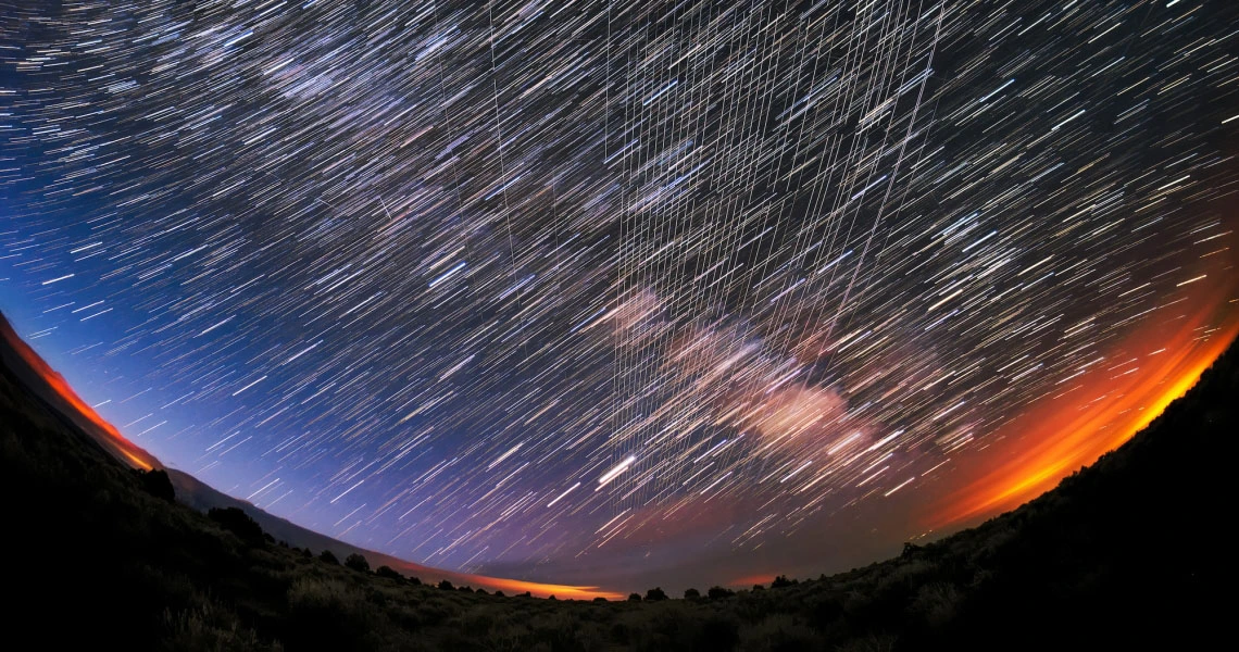 Picture of the night sky with stars.