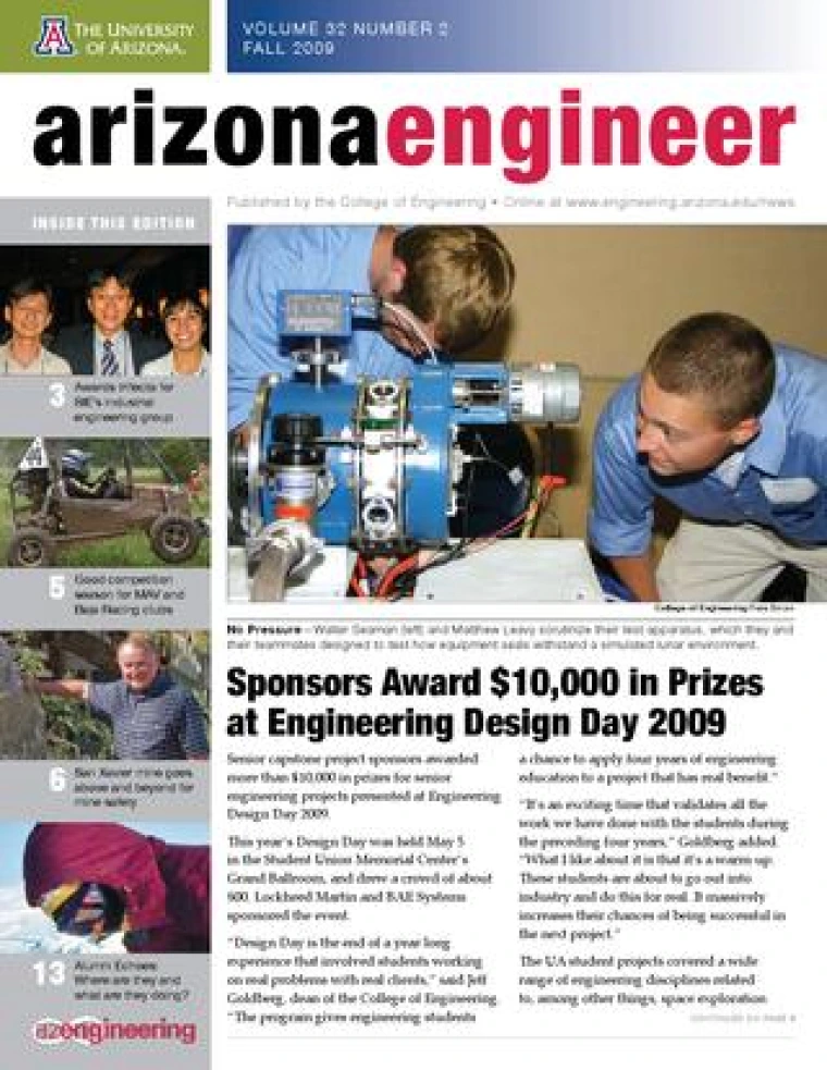 Cover image for Arizona Engineer Fall 2009