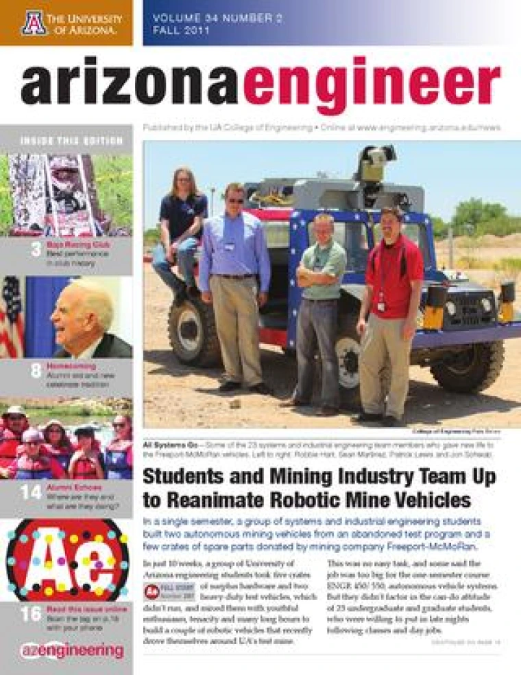 Cover image for Arizona Engineer Fall 2011