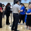 students interact with employers at a job far held in the Student Union Memorial Center