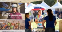 a booth at an outdoor exhibit on the U of A campus