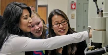 professor and students