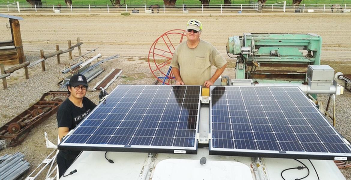 Solar-powered desalination bus