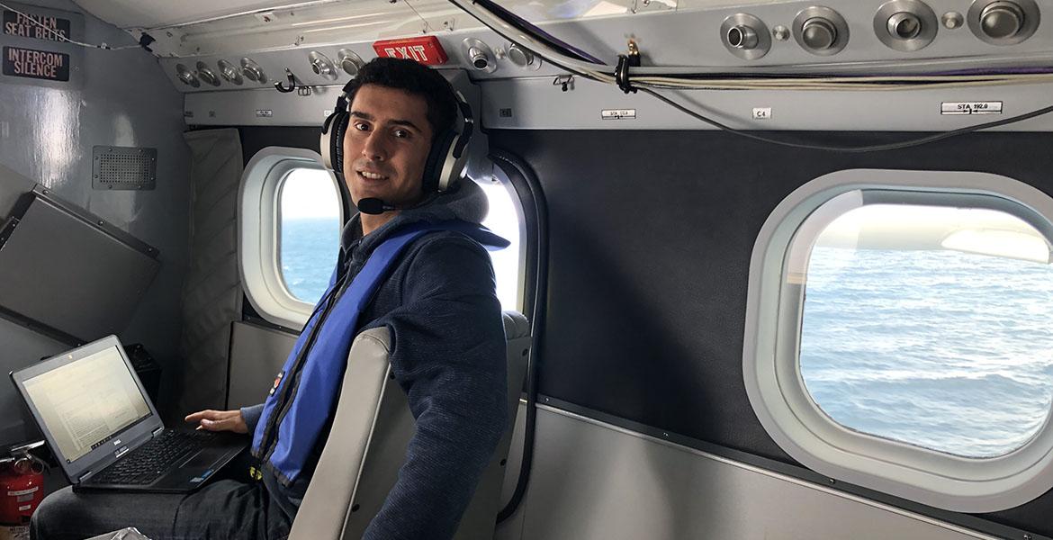 Sorooshian in a research aircraft