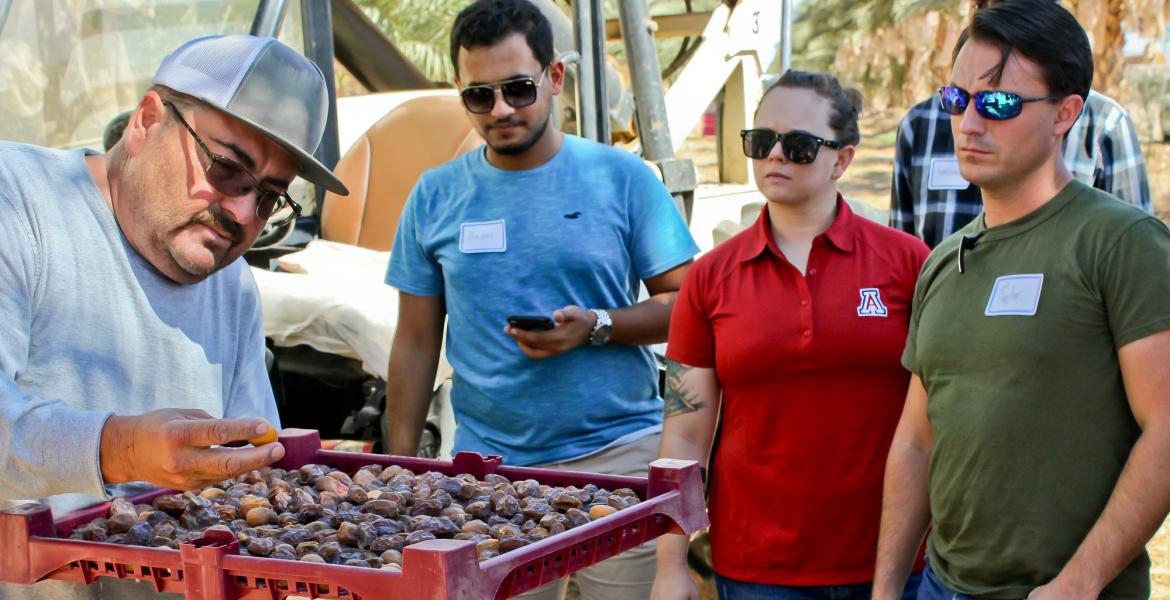 Students examine dates