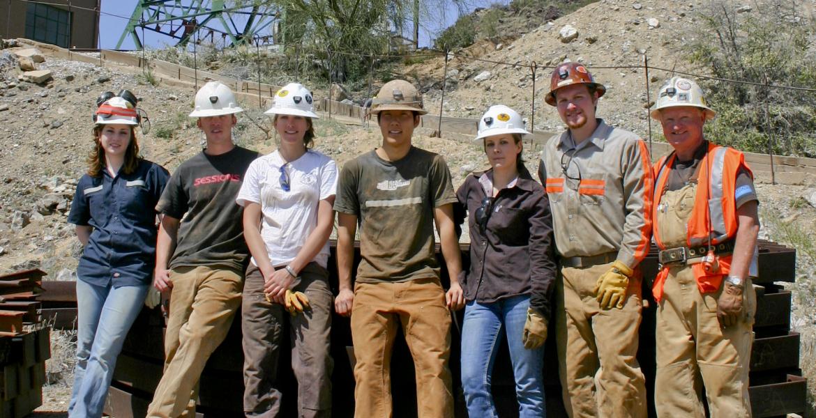 team of mining students