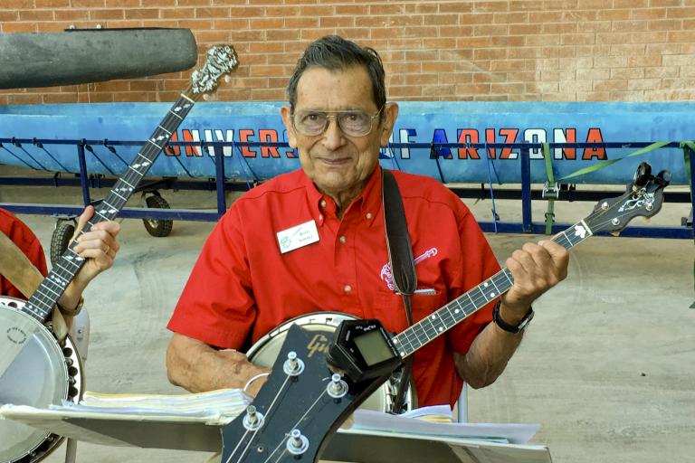 Rudy Jimenez on the banjo