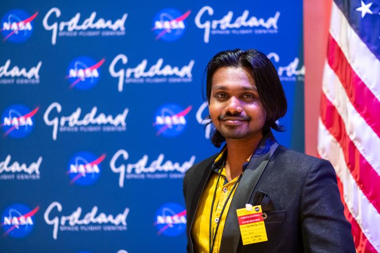 Athip Thirupathi Raj attends the Space Tech Catalyst award ceremony