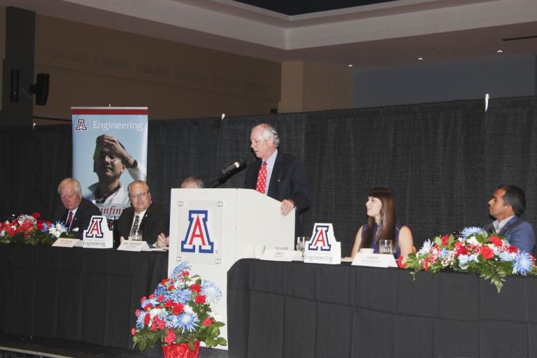 UA President Robert C. Robbins at the podium
