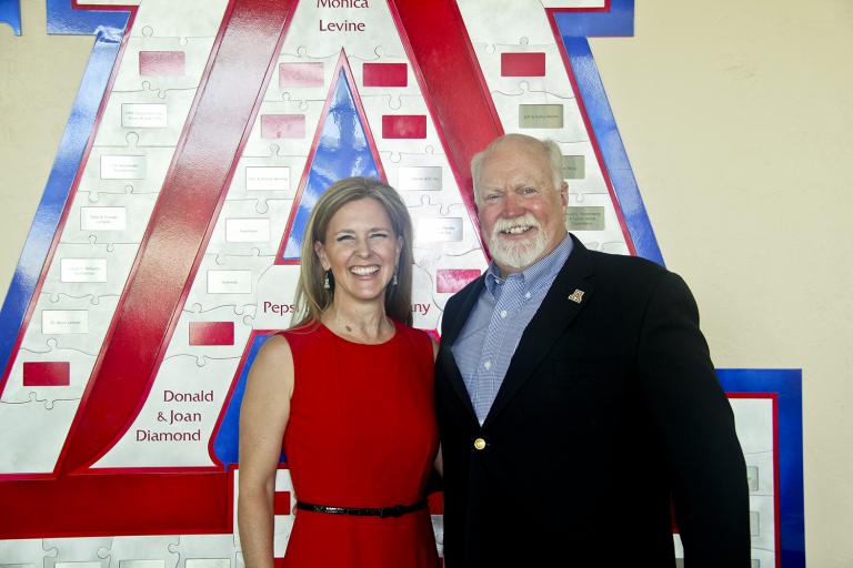Alumni at the helm! Kristina Swallow, 2017 president-elect of the American Society of Civil Engineers, with Mark Woodson, 2016 ASCE president