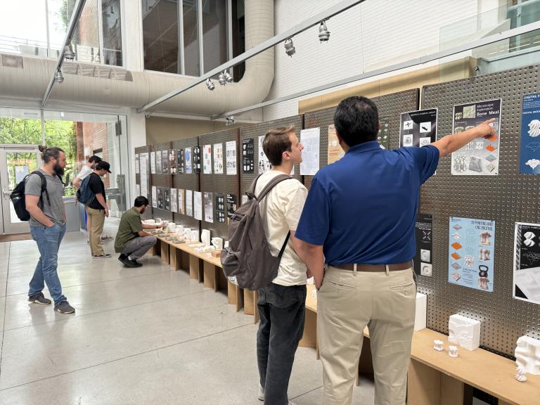 The engineering and architecture student work exhibit was open to the public in April 2024 in the College of Architecture, Planning & Landscape Architecture’s Sundt Gallery.