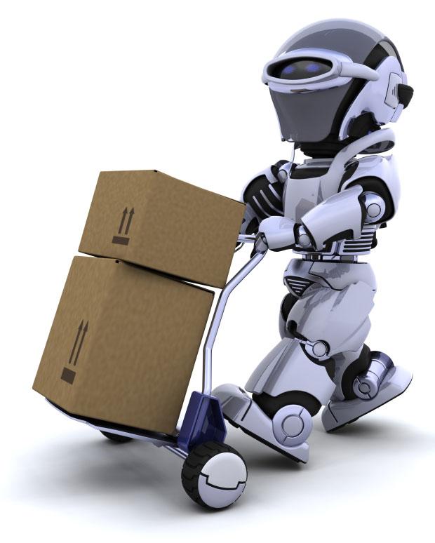 robot moving boxes