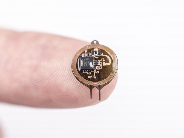 A circuitry device on a fingertip.