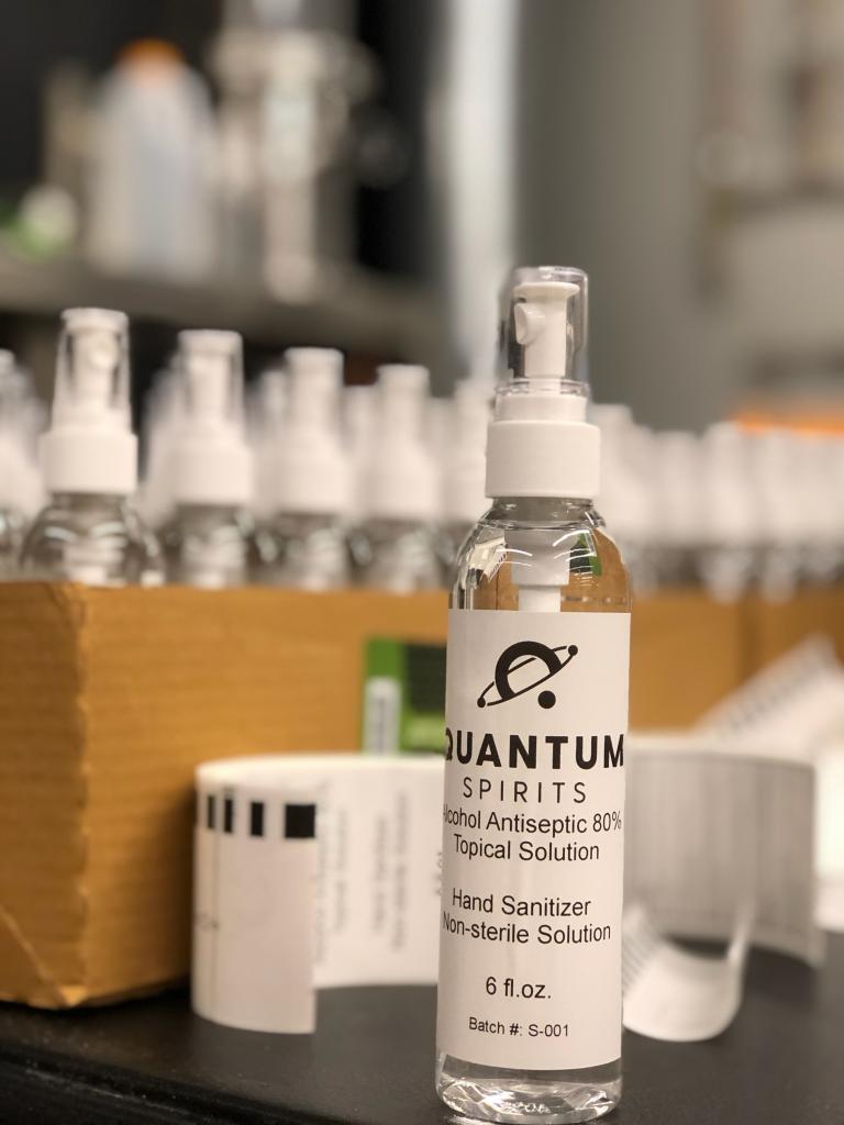 Quantum Spirits hand sanitizer