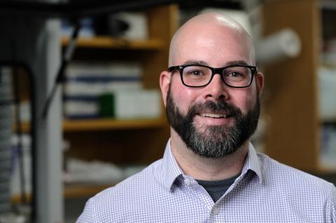 Adam Printz in his lab