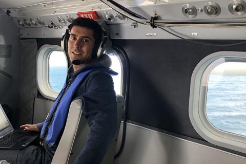 Sorooshian in a research aircraft