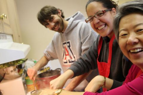 people in kitchen