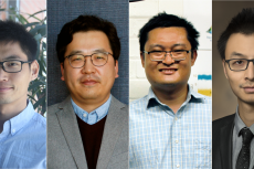 headshots of Jianqiang Cheng, Minkyu Kim, Zheshen Zhang and Quntao Zhuang