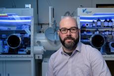 Adam Printz in his lab