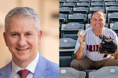 Mario Romero-Ortega head shot, Ricardo Valerdi in baseball stands