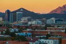 The UA campus at sunset